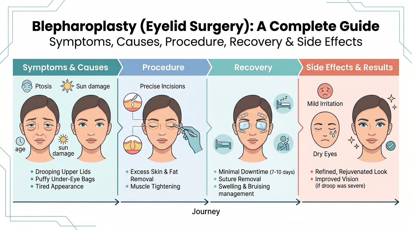 Blepharoplasty (Eyelid Surgery): Symptoms, Causes, Procedure, Recovery & Side Effects